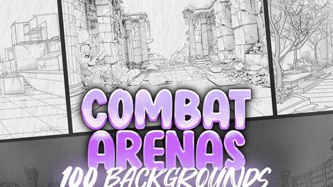 100 Procreate Combat Arenas Backgrounds | Procreate Fighting Stadiums Stamps | Procreate Places for Battle Backgrounds | Procreate Underground Arena Stamps | Procreate Combat Sketches | Procreate Combat References | Procreate Stamps | Procreate Brushes