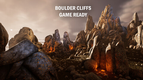 Boulder cliffs