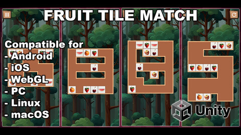 Fruit Tile Match - Unity Puzzle Game