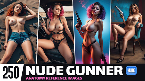 Gunner Woman  | Nude Anatomy |  VOL.01 | Reference Images