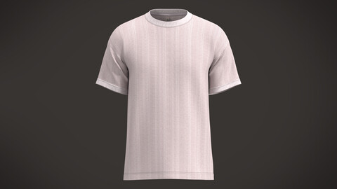 Mens knit Textured fabric basic T shirt