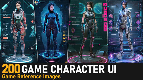 Game Character UI| 4K Reference Images