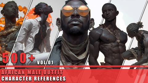 500+ African Male Outfit - Character References Vol.01