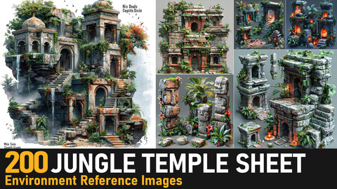 Jungle Temple Sheet|4K Reference Images