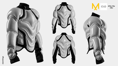 Streetwear Futuristic Sweater #019 - Clo 3D / Marvelous Designer + FBX / DIGITAL FASHION / HYPEBEAST / FUTURE FASHION