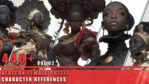 440+ African Female Outfit - Character References Vol.02