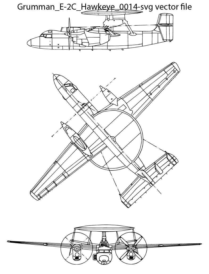 ArtStation - Grumman_E-2C_Hawkeye_0014-svg vector file CNC, Cricut, svg ...