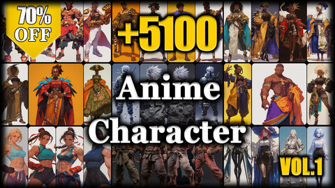 +5100 Anime Character Reference Image Pack - MEGA BUNDLE v.1 |4K|