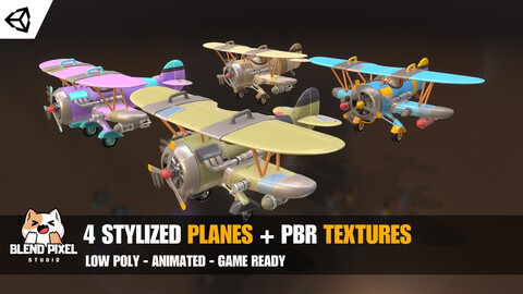 3D Stylized Planes + PBR Textures