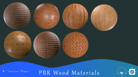 A Pack of PBR Wood Materials _ PBR Textures Category