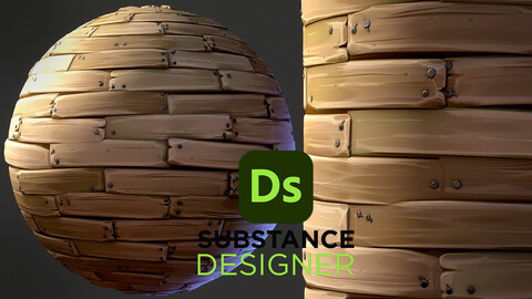 Stylized Irregular Wood Planks - Substance 3D Designer