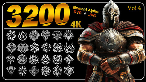 +3200 Element Patterns and Alpha | 4K