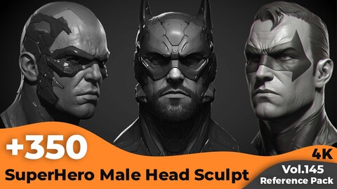 +350 Superhero Male Head Reference(4k)