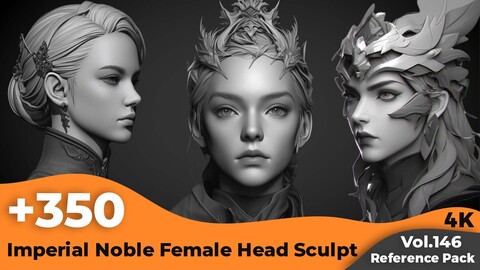 +350 Imperial Noble Female Head Sculpt Reference(4k)