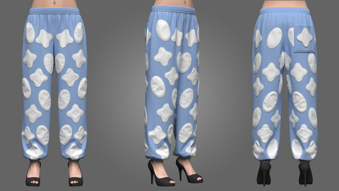 Womens Patch Jogger 3D model