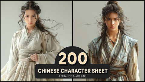 Chinese Character Sheet 4K Reference/Concept Images