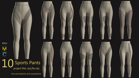 SPORTS PANTS(ZPRJ+OBJ+FBX)