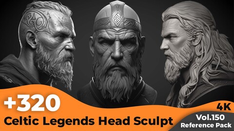 +320 Celtic Legends Head Sculpt Reference(4k)