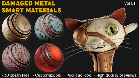 30 Damaged Metal Smart Materials Vol. 01