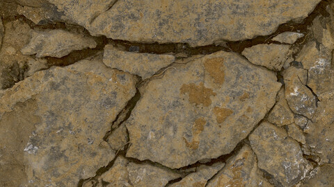 Rock Seamless Texture 2k (2048*2048) | EXR 5 | JPG 5 File Formats All Texture Apply After Object Look Like A 3D. (1K preview image)