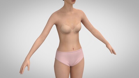 Panties, Clo, Marvelous Designer +obj, fbx