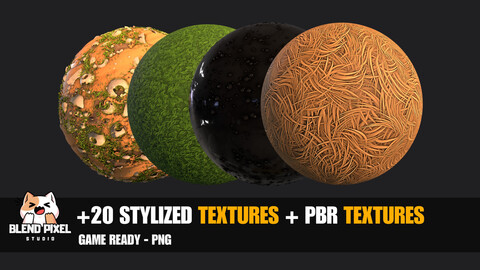 Stylized Terrain Textures - Vol. 01 + PBR Textures