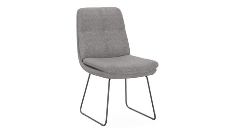 Paula 85200 Upholstered Armless Chair 3D Model