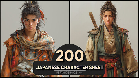 Japanese Character Sheet 4K Reference/Concept Images