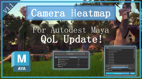 Camera Heatmap for Autodesk Maya