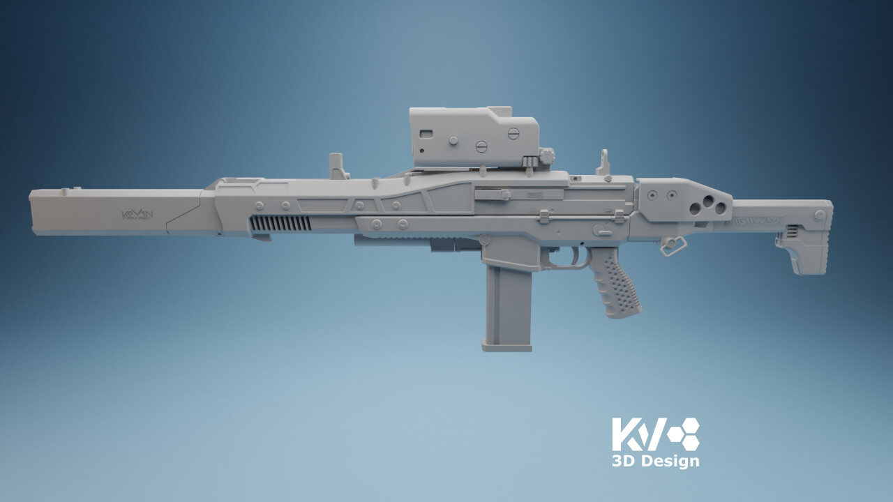 Artstation Kv Death Stranding Hg Custom Assault Rifle 3d Print Model Resources 7536