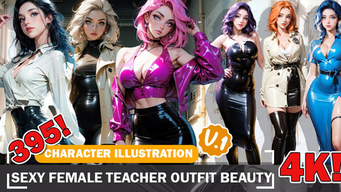 395 Sexy Female Outfit Beauties - Reference Ideas Design Inspiration and Character References Art V1 4K