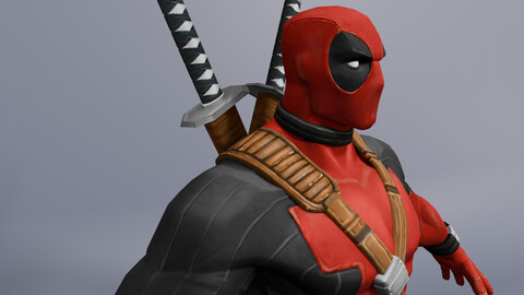 Deadpool Rigged 3D Model - Ready for Animation