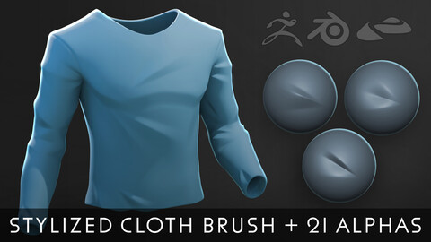 Stylized Cloth Brush + 21 Alphas