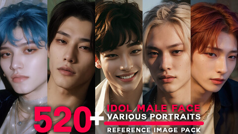 Idol Male Face Portraits