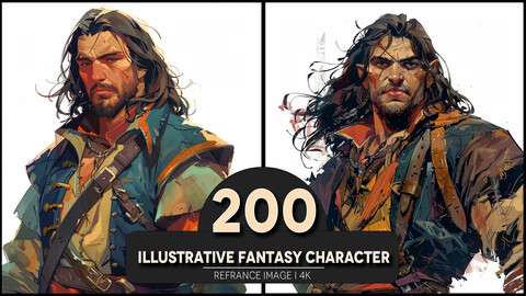 illustrative Fantasy Character 4K Reference/Concept Images