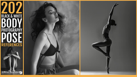 202 Black & White Body Photography Pose