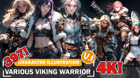 397 Diverse Viking Warrior Valhalla - Reference Ideas Design Inspiration and Character References Art V1 4K