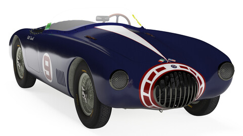 Osca Navy Blue Car 3D Model