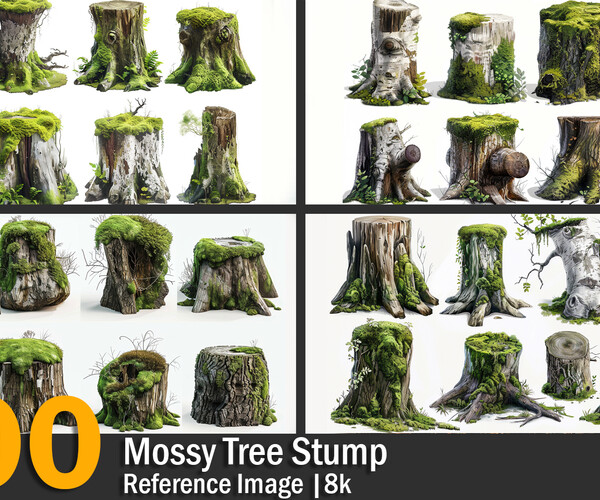 ArtStation - Mossy Tree Stump | Reference Images | 8k | Artworks