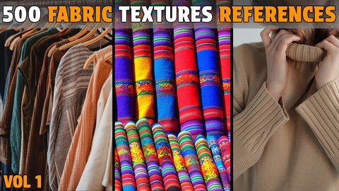 500 Fabric Textures Photo Reference - Vol 1