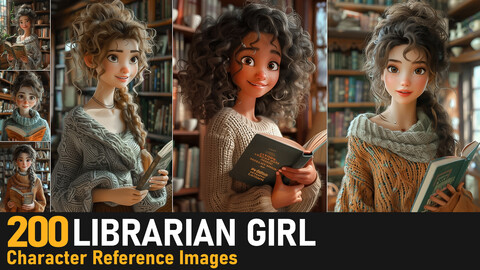 Librarian Girl| 4K Reference Images