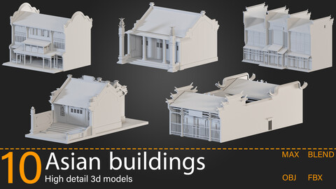 10-Asian buildings-Kitbash -vol.03