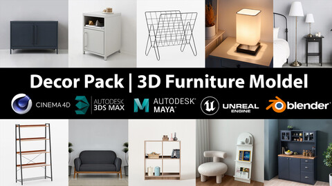 Decor Pack | 10 Models furniture vol 22