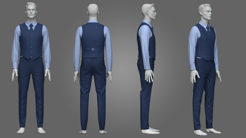 Man Formal Outfit 3D Model