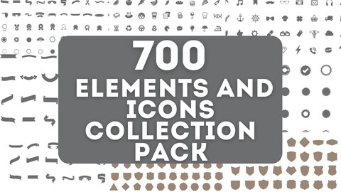 700 Elements and icons Collection Pack