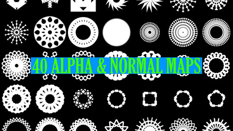 40 Circular Pattern Alpha Maps & Normals