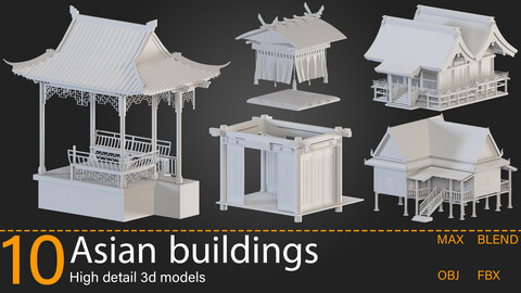 10-Asian buildings-Kitbash -vol.08