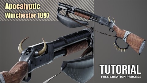 Winchester 1897 _ 3D Model + Full Tutorial