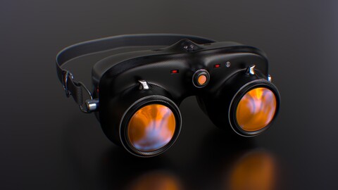 Sci-Fi Goggles Low-poly 3D model