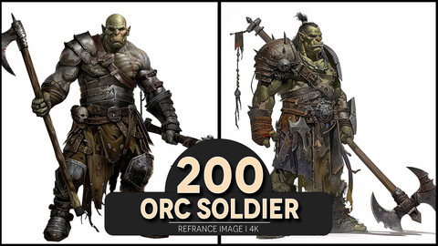 Orc Soldier 4K Reference/Concept Images